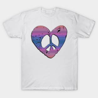 Peace Heart Purple T-Shirt